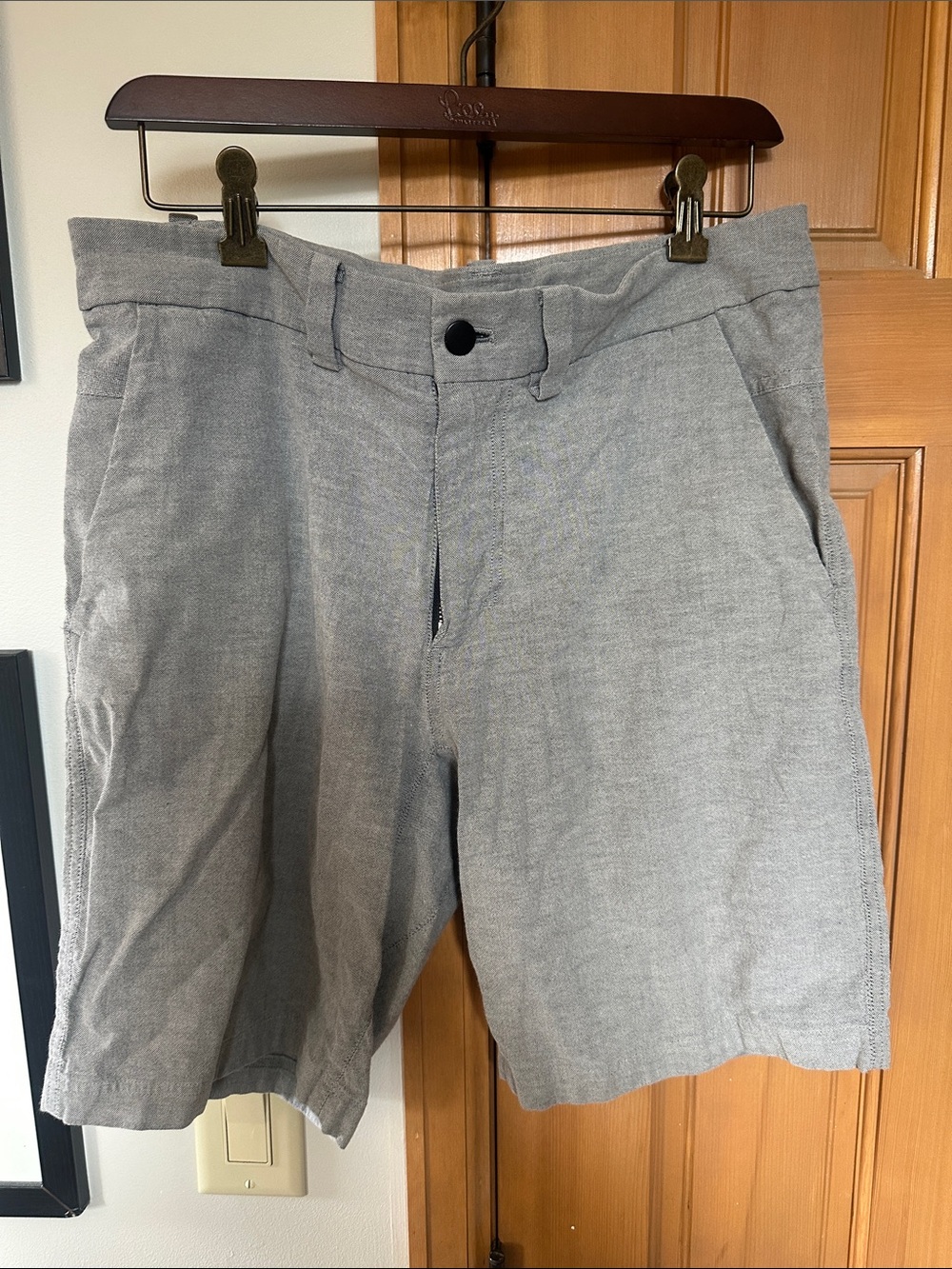 Men's Gray Casual Linen-Blend Shorts